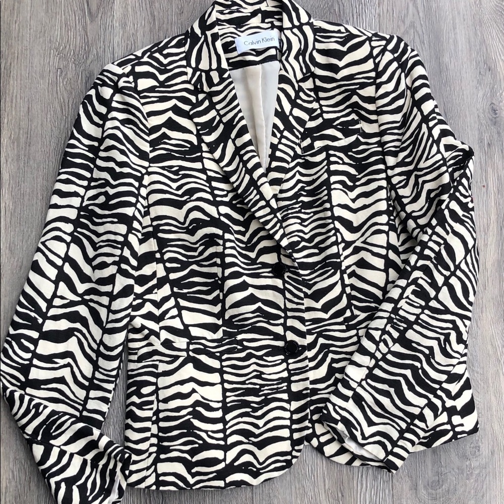 CALVIN KLEIN 2 Button Down Long Sleeve Blazer